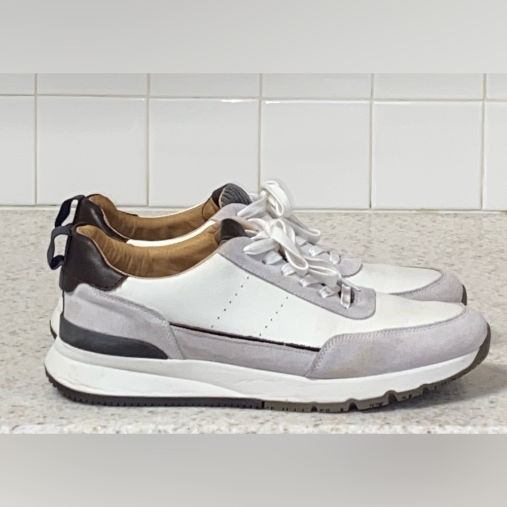 Johnnie-O MENS Prima Leather Sneakers white Fashion Athletic size 11 M Sneakers
